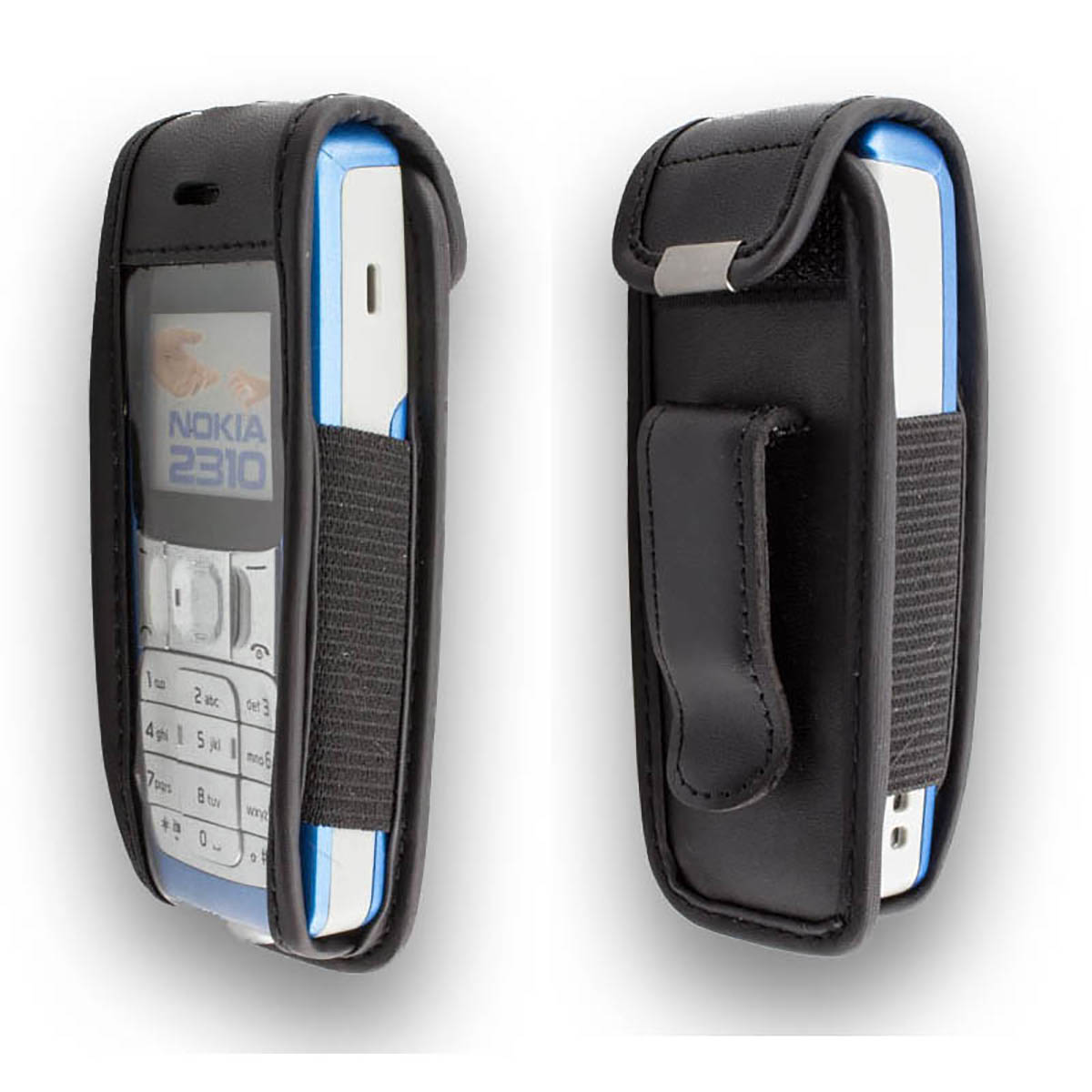 Caseroxx Leather-Funda con clip para cinturón para Vottau E09 en negro Hecho de Real Leathe